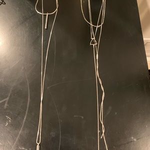 TWO LONG PRE LAYERED NECKLACES
